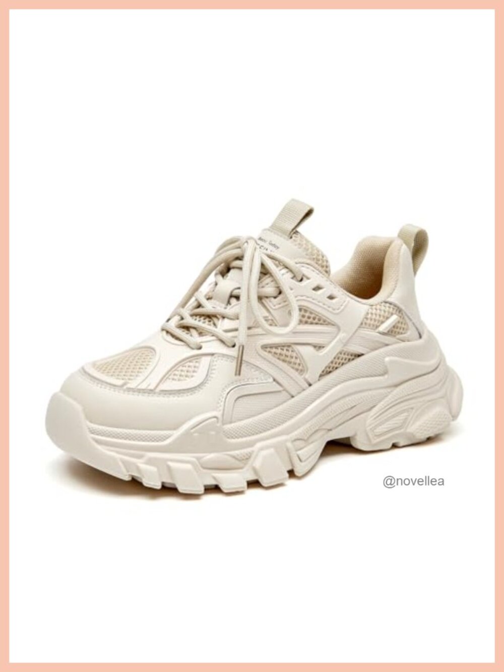 Chunky Platform Sneakers Lace-Up Fashion Shoes Women Mesh Casual